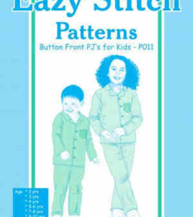 Patterns - Button Front PJ's for Kids  - P011