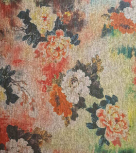 Printed Angora Jersey Knit - Floral