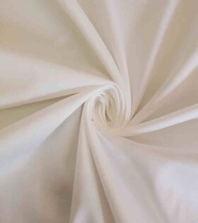 Stretch Cotton Satin - White