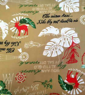 Printed Mini-Matt - Afrikaans - Beige & White