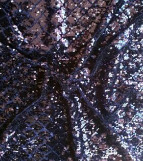 Velvet Barfi Sequins - Navy Blue