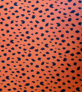 Printed Brushed Knit - Black & Orange