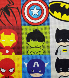 Printed Sheeting - Superheroes - Multicolored