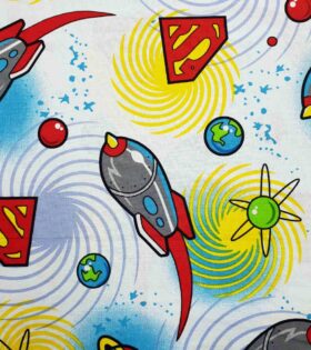Printed Sheeting - Superman -White