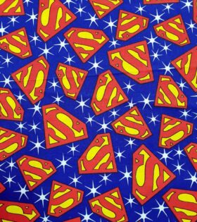 Printed Sheeting - Superman - Blue