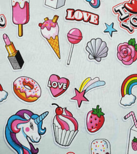 Printed Sheeting - I Love You - White