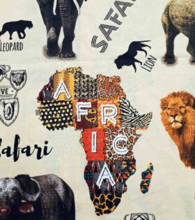Printed Sheeting - Safari - Cream