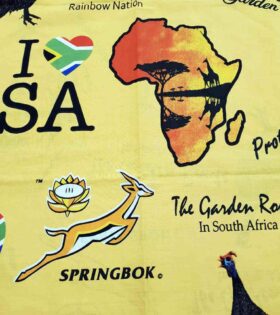 Printed Sheeting - I Love SA - Yellow