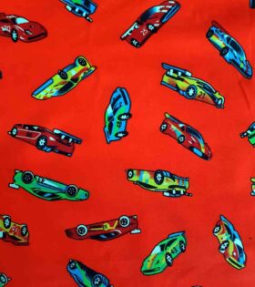 Printed Poly Cotton - Racing Cars