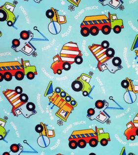 Printed Poly Cotton - Trucks