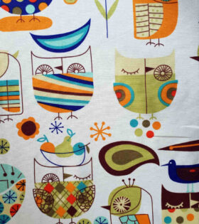 Printed Mini-Matt - Owls - White