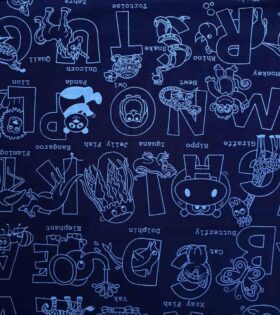 100% Printed Cotton - Safari Alphabet