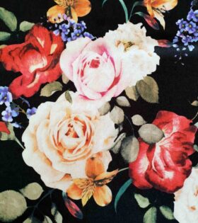 Printed Ponti Roma - Floral - Black