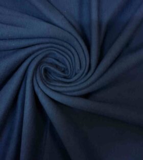 Unbrushed Cotton Tracksuiting - Navy Blue