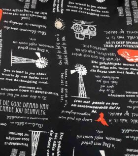 Printed Mini-Matt - Afrikaans - Black & White