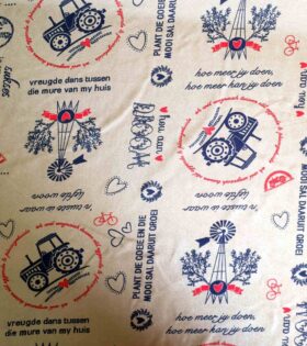 Printed Mini-Matt - Afrikaans - Khaki & Navy Blue