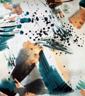 Printed Duchess Satin - Abstract