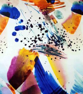 Printed Duchess Satin - Abstract