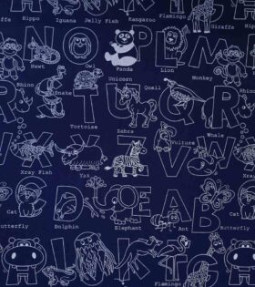 100% Printed Cotton - Safari Alphabet