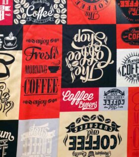 Printed Mini-Matt - Coffee - Red