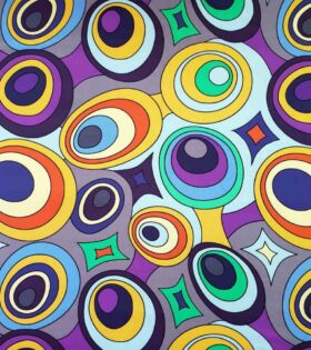 Designer Silk Satin - Abstract - Multicolored