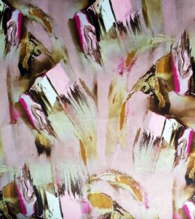 Printed Duchess Satin - Abstract