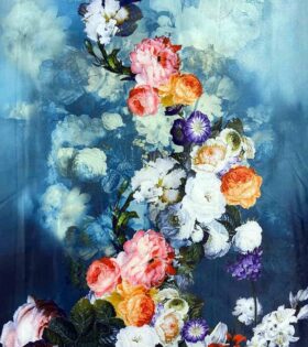 Imported Printed Duchess Satin - Floral