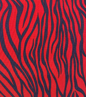 Printed Mini-Matt - Zebra Stripes - Red