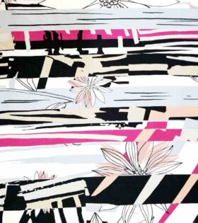 Printed Armani Satin - Abstract