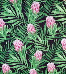 Printed Mini-Matt - Protea - Black