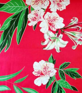 Printed Cotton Voile - Cerise Pink