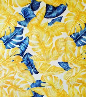 Printed Poly Cotton - Tropical Leaves