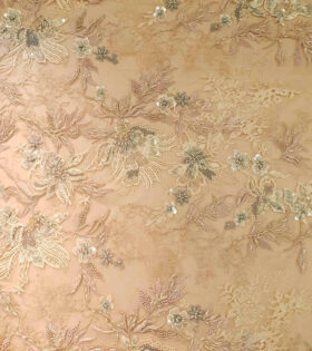 Imported Evening Tulle 11062-K173A - Brown