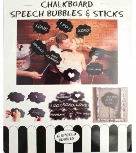 Chalkboard Speech Bubbles & Sticks