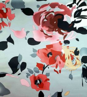 Digital Printed Duchess Satin - Floral