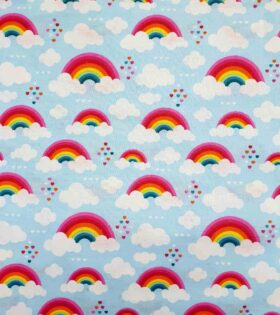 100% Imported Printed Cotton - Rainbow
