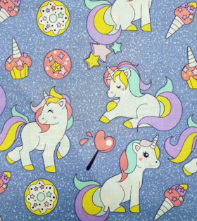 100% Imported Printed Cotton - Unicorn