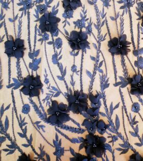 Camari 3D Tulle - Navy Blue