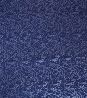 Embossed Duchess Satin - Navy Blue