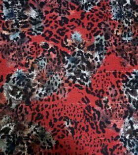 Printed Angora Jersey Knit - Abstract