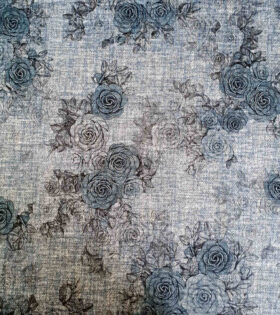 Printed Angora Jersey Knit - Floral