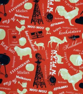 Printed Mini-Matt - Afrikaans - Red