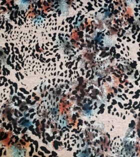 Printed Angora Jersey Knit - Abstract