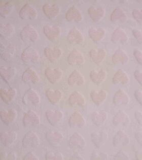 Coral Velour Fleece - Hearts