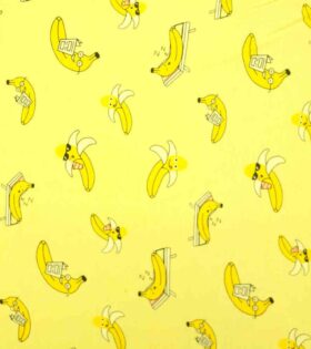 Printed Stretch Cotton - Banana
