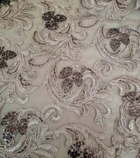 Hazel Embroidered Tulle - Stone