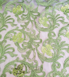 Hazel Embroidered Tulle - Olive