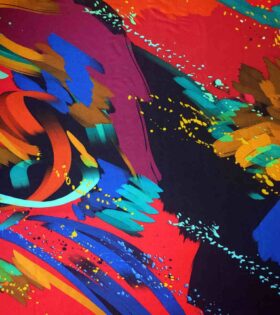 Printed Armani Satin - Abstract