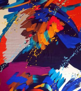 Printed Armani Satin - Abstract