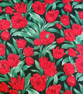 Printed Mini-Matt - Floral - Black